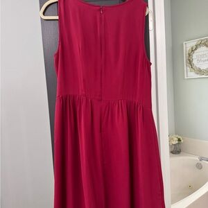 LOFT Backless Burgundy Dress